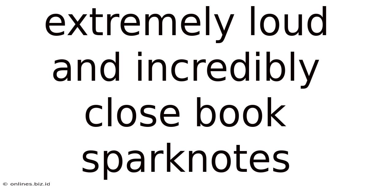 Extremely Loud And Incredibly Close Book Sparknotes