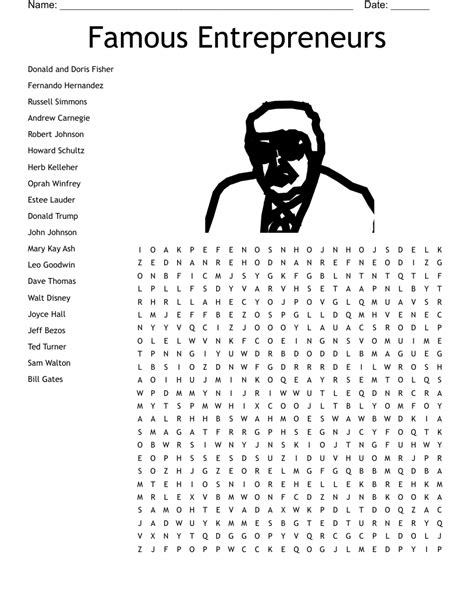 Famous Entrepreneurs Word Search Answer Key