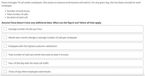 Fiona Manages 10 Call Center Employees