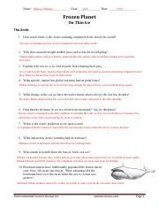 Frozen Planet On Thin Ice Worksheet Answers