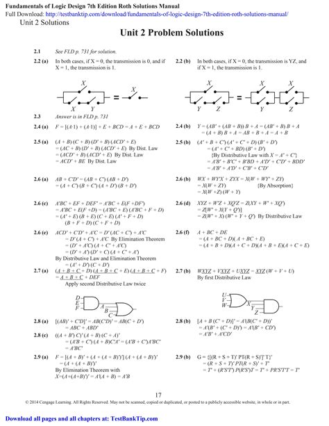 Fundamentals Of Logic Design 7th Edition Solutions