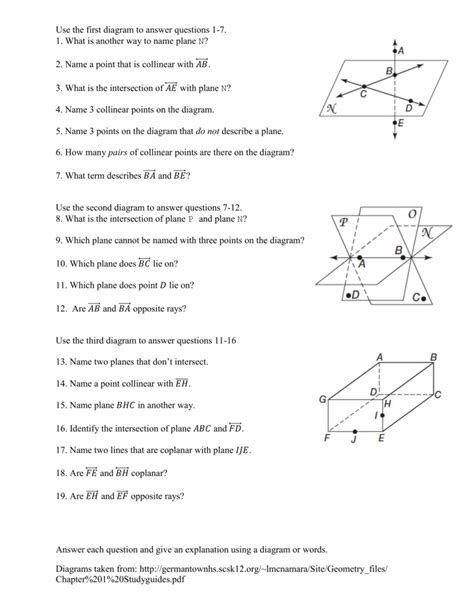 Geometry Basics Unit 1 Homework 1