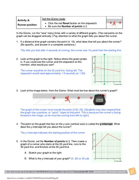 Gizmo Distance Time Graphs Answer Key