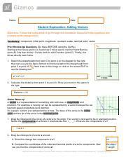 Gizmos Student Exploration Adding Vectors Answer Key