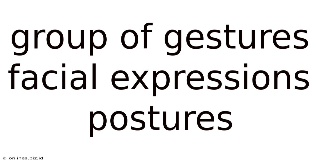 Group Of Gestures Facial Expressions Postures