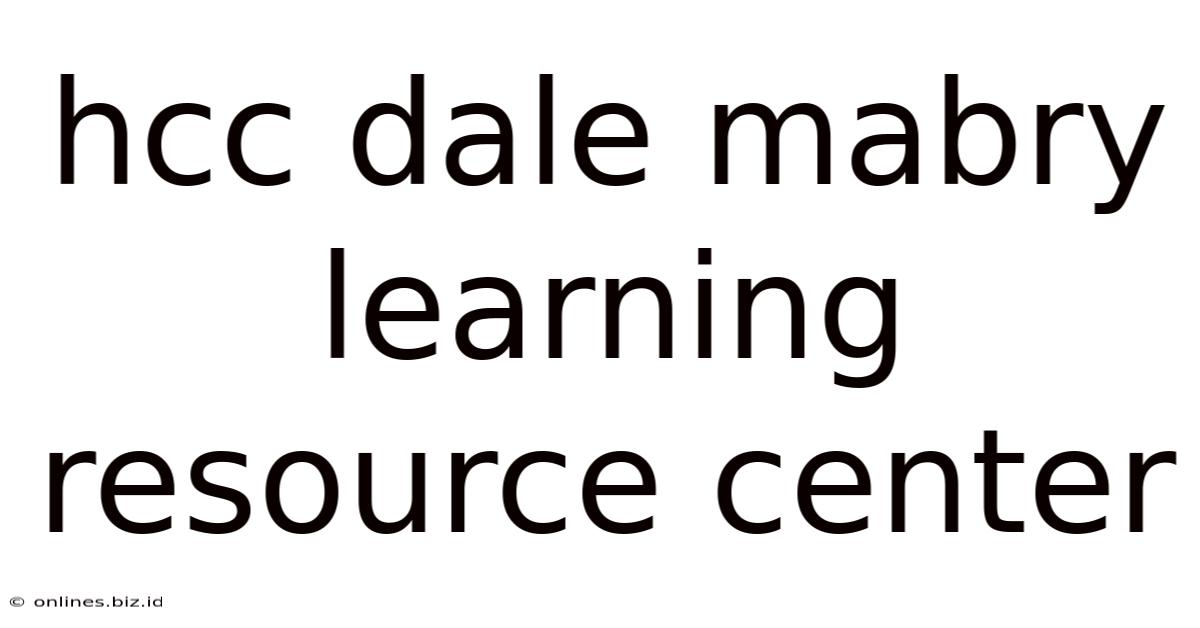 Hcc Dale Mabry Learning Resource Center