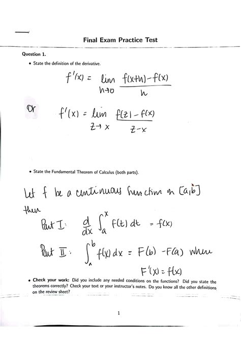 Hcc Final Exam Test Calc 1