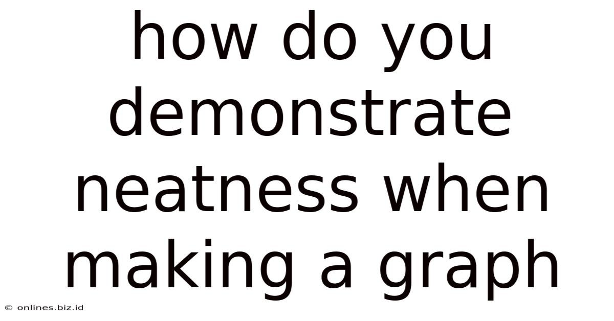 How Do You Demonstrate Neatness When Making A Graph