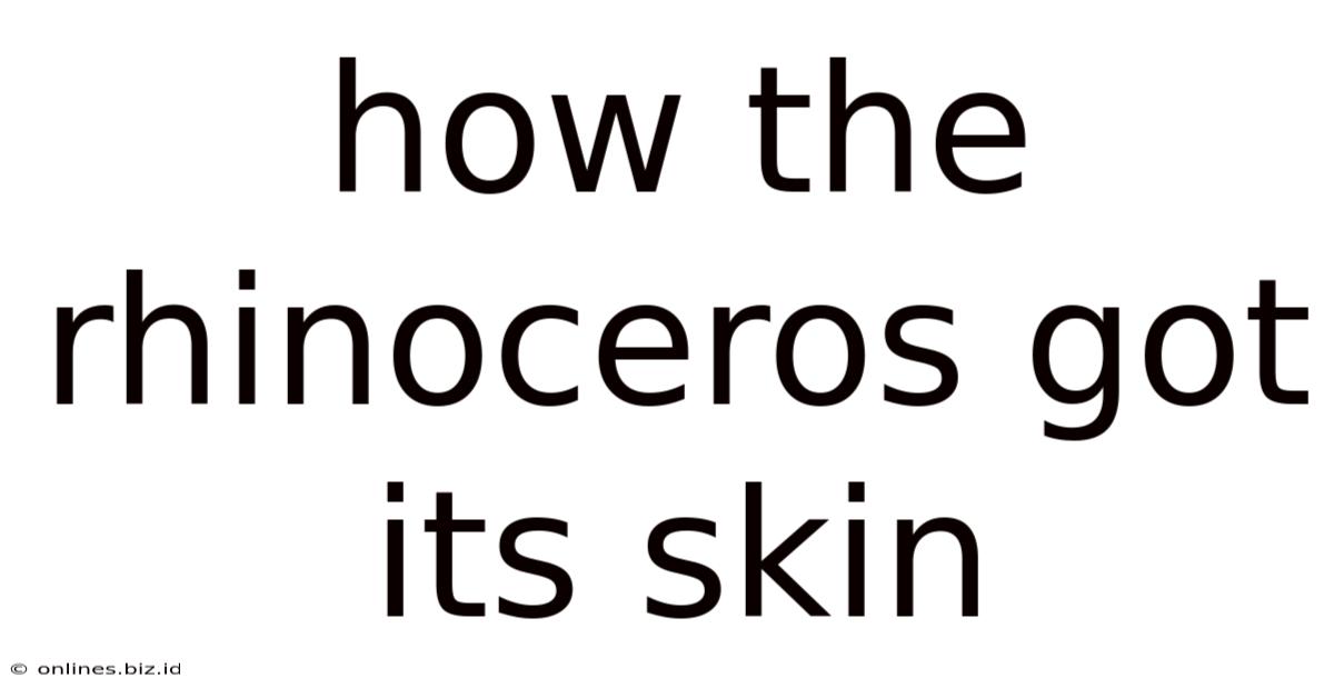 How The Rhinoceros Got Its Skin
