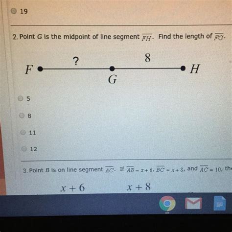 If G Is The Midpoint Of Fh Find Fg