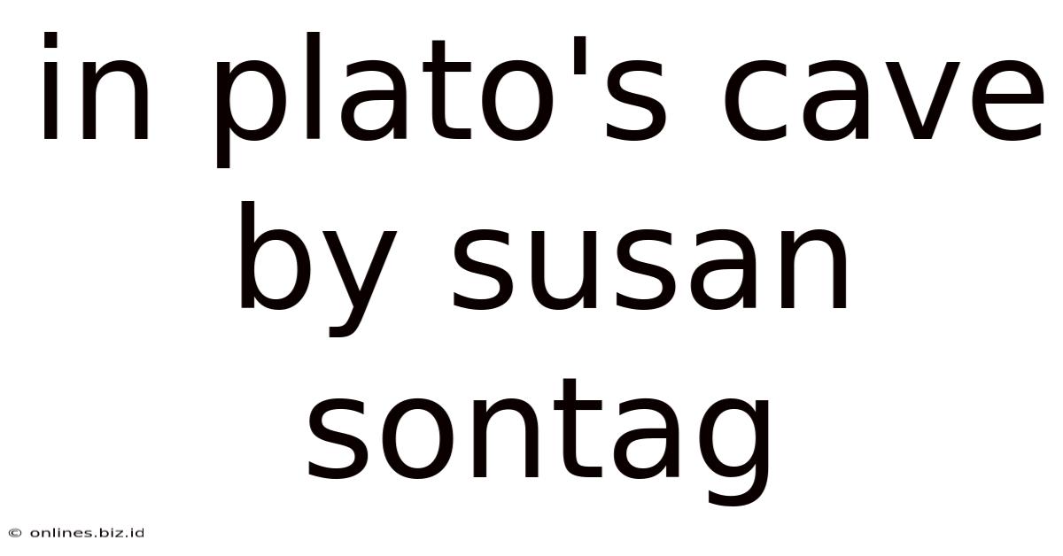 In Plato's Cave By Susan Sontag