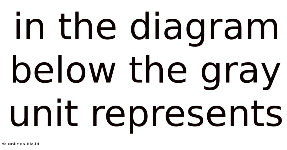 In The Diagram Below The Gray Unit Represents