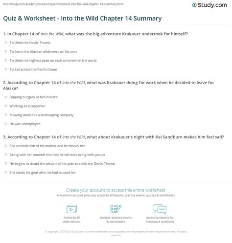 Insightful Questions About Chapter 14 If Into The Wild