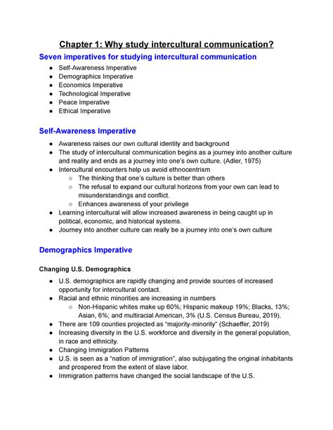 Intercultual Communication Study Guide For Chapter 1 And 2