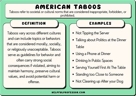 ________ Is Taboo In American Society.