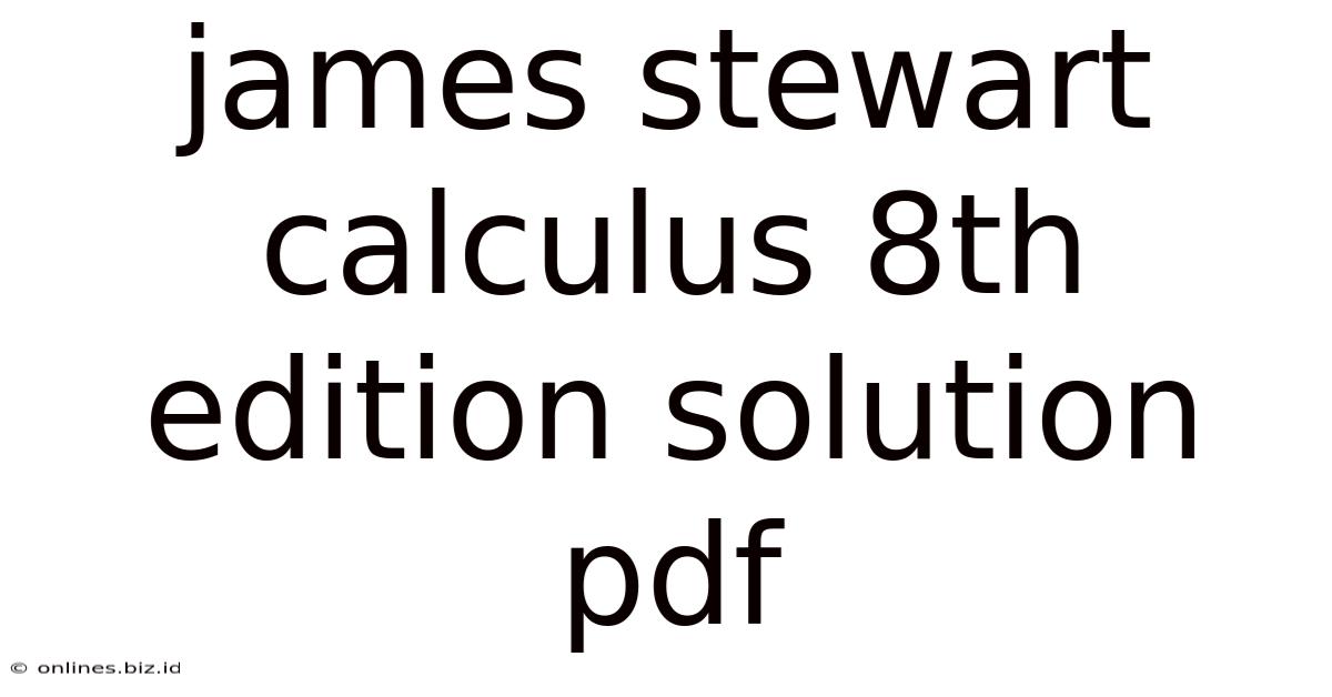 James Stewart Calculus 8th Edition Solution Pdf