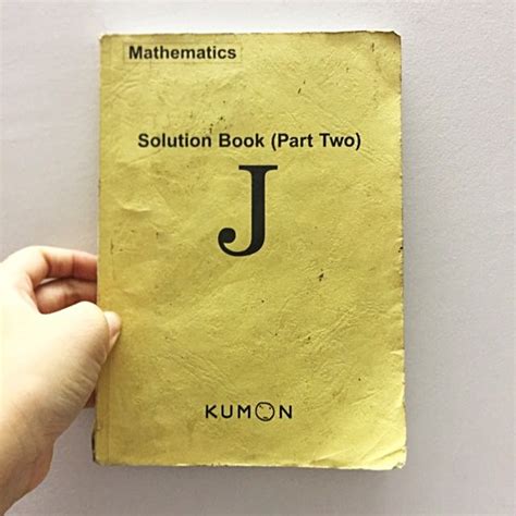 Kumon Math Level J Solution Book Pdf