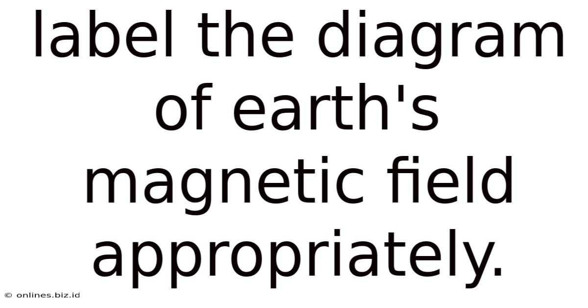 Label The Diagram Of Earth's Magnetic Field Appropriately.