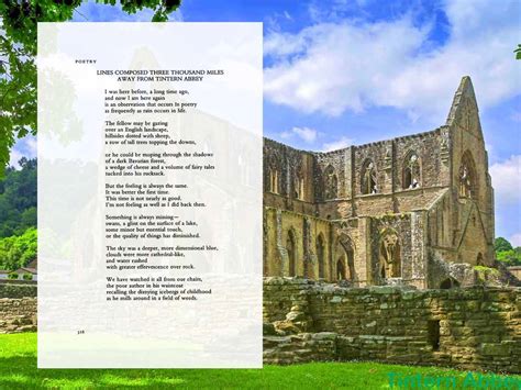 Lines Composed Above Tintern Abbey Summary