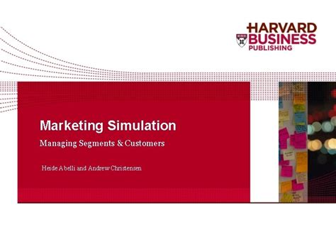 Marketing Simulation Managing Segments And Customers