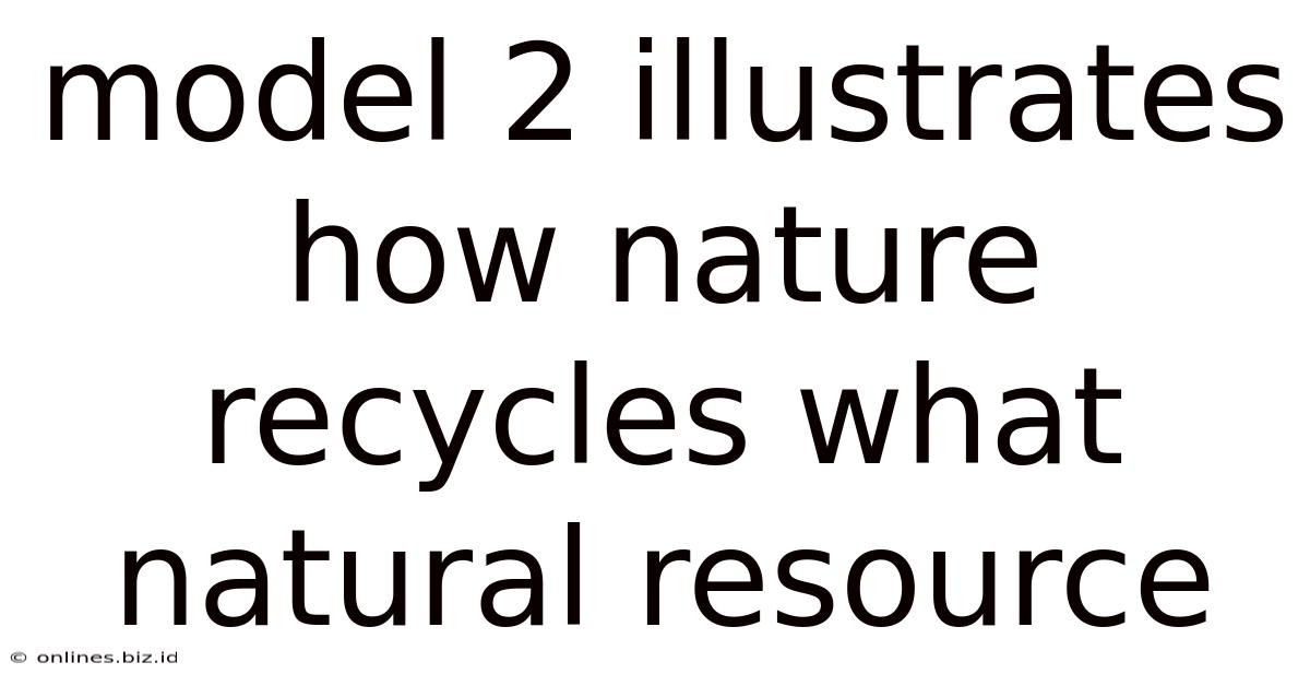 Model 2 Illustrates How Nature Recycles What Natural Resource