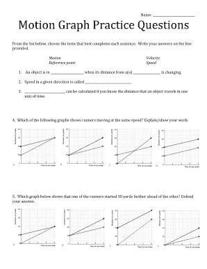 Motion Graph Practice Questions Answer Key