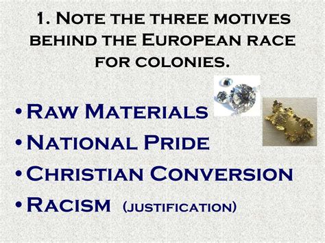 Note Three Motives Behind The European Race