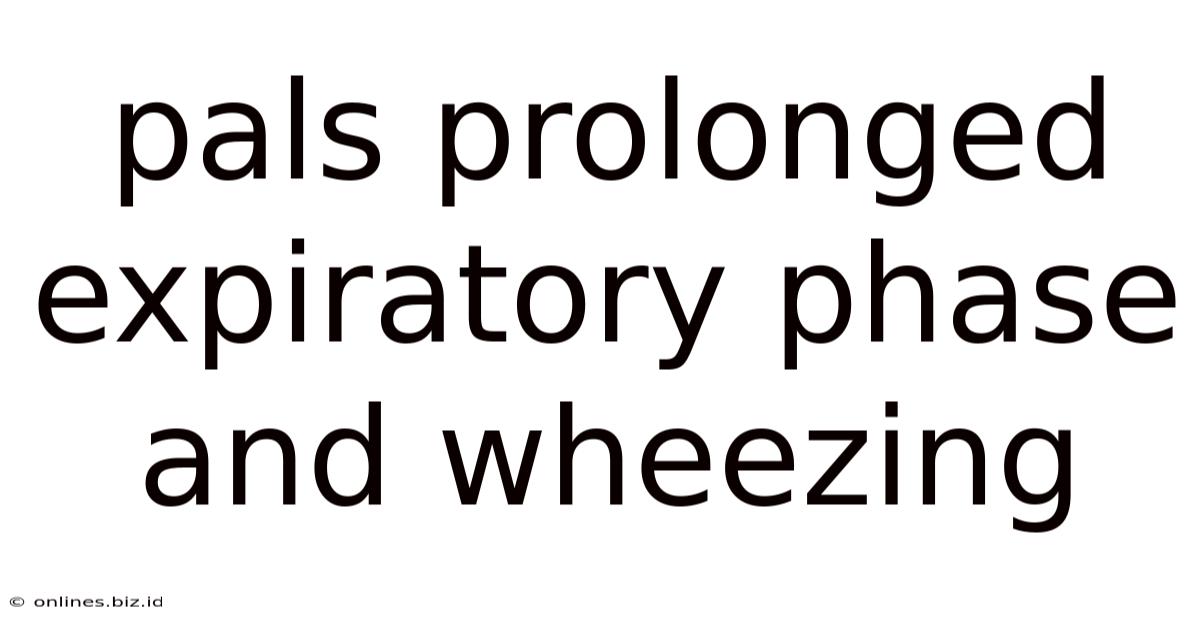 Pals Prolonged Expiratory Phase And Wheezing