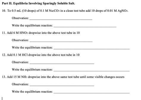 Part Ii Equilibria Involving Sparingly Soluble Salts