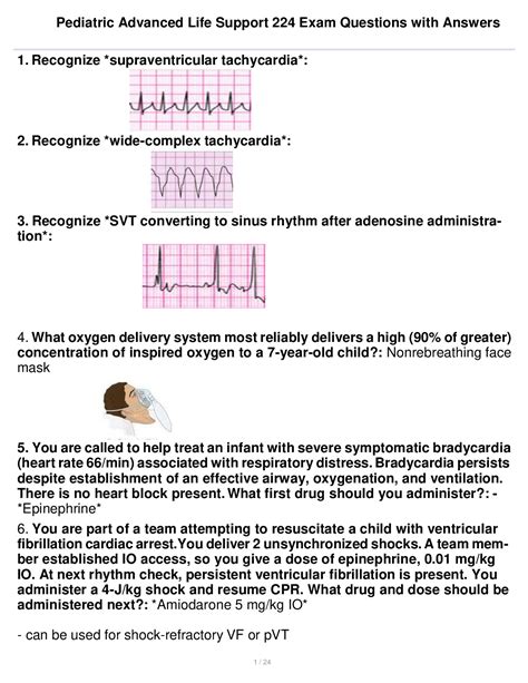 Pediatric Advanced Life Support Exam A Answers