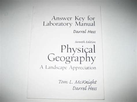 Physical Geography Lab Manual Answer Key