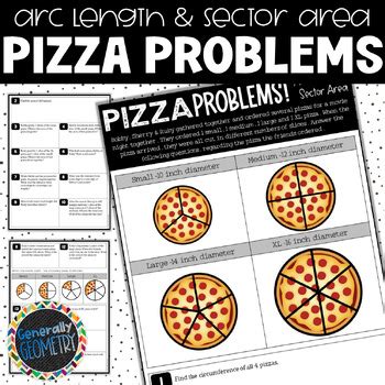 Pizza Problems Arc Length And Sector Area Answer Key