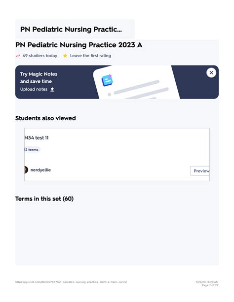 Pn Pediatric Nursing Online Practice 2023 A