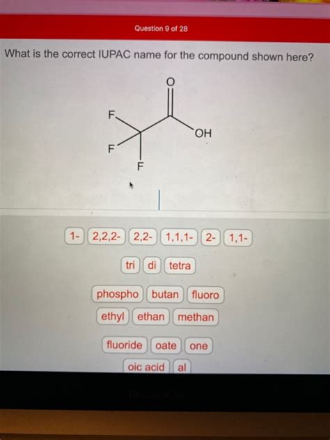 Provide The Correct Iupac Name For The Compound Shown Here.