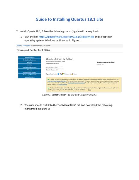 Quartus 18.1 Lite Edition Installation Guide Pdf