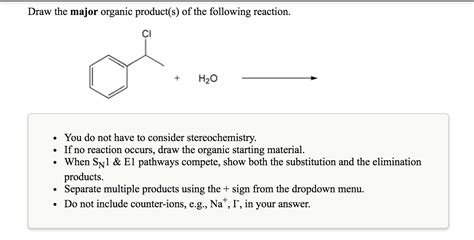 Question Jon Draw The Major Organic Product