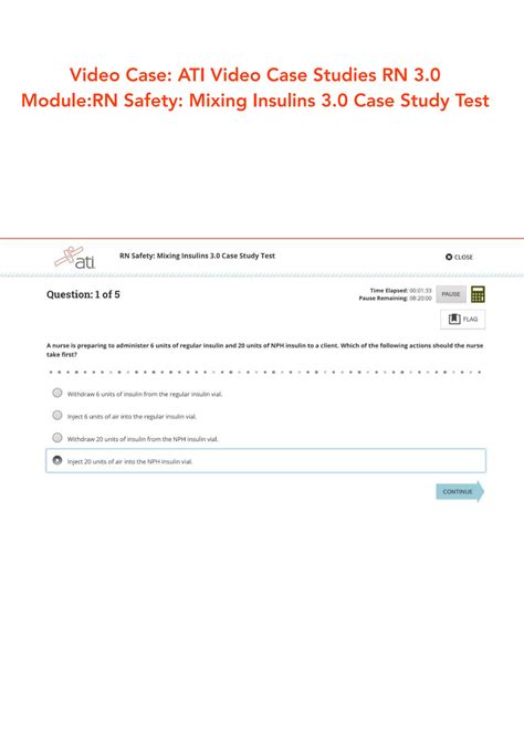 Rn Safety: Standard Precautions 3.0 Case Study Test
