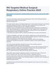 Rn Targeted Medical Surgical Respiratory Online Practice 2019