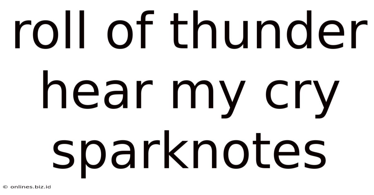 Roll Of Thunder Hear My Cry Sparknotes