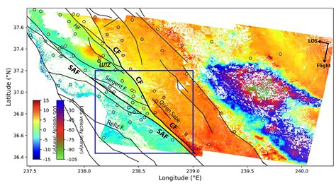 Satellites Can Be Used To Study Faults By ______.