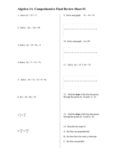 Sc-algebra Cr Unit Test Review Answer Sheet