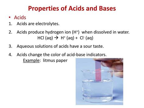 Section 8.3 Properties Of Acids And Bases