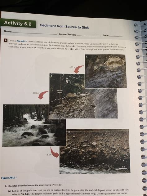 Sediment From Source To Sink Activity 6.2