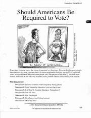 Should Americans Be Required To Vote Dbq Pdf