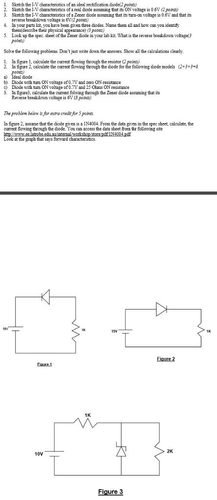 Sketch The I-v Characteristics Of An Ideal Rectification Diode.