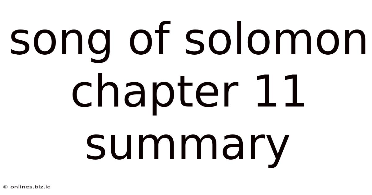 Song Of Solomon Chapter 11 Summary