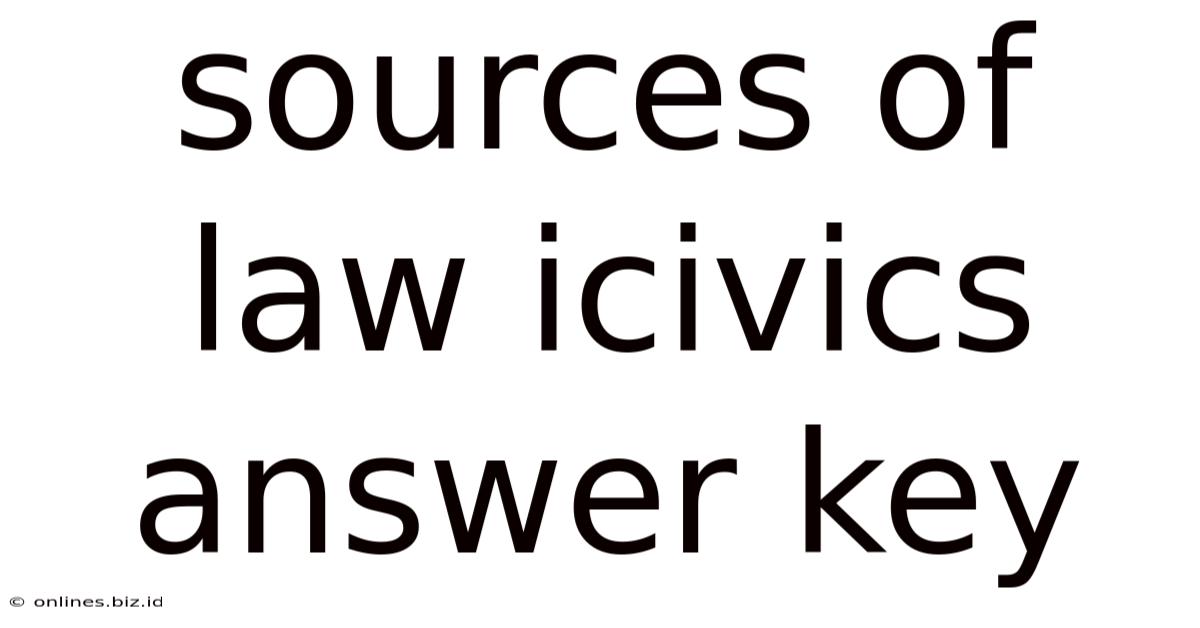 Sources Of Law Icivics Answer Key
