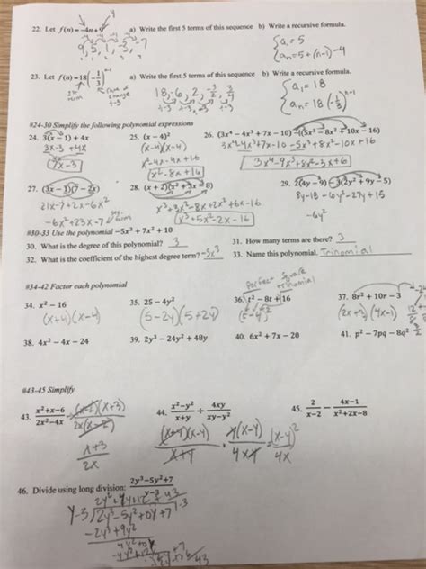 Springboard Math Algebra 1 Answer Key