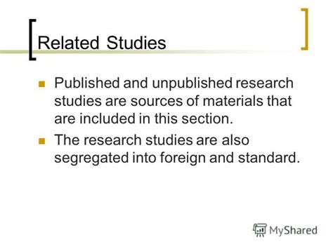 Studies Published And Unpublished Are Included