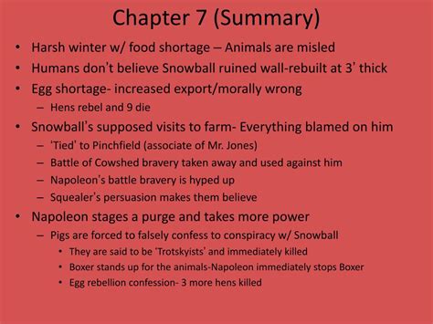 Summary Of Chapter 7 Of Animal Farm